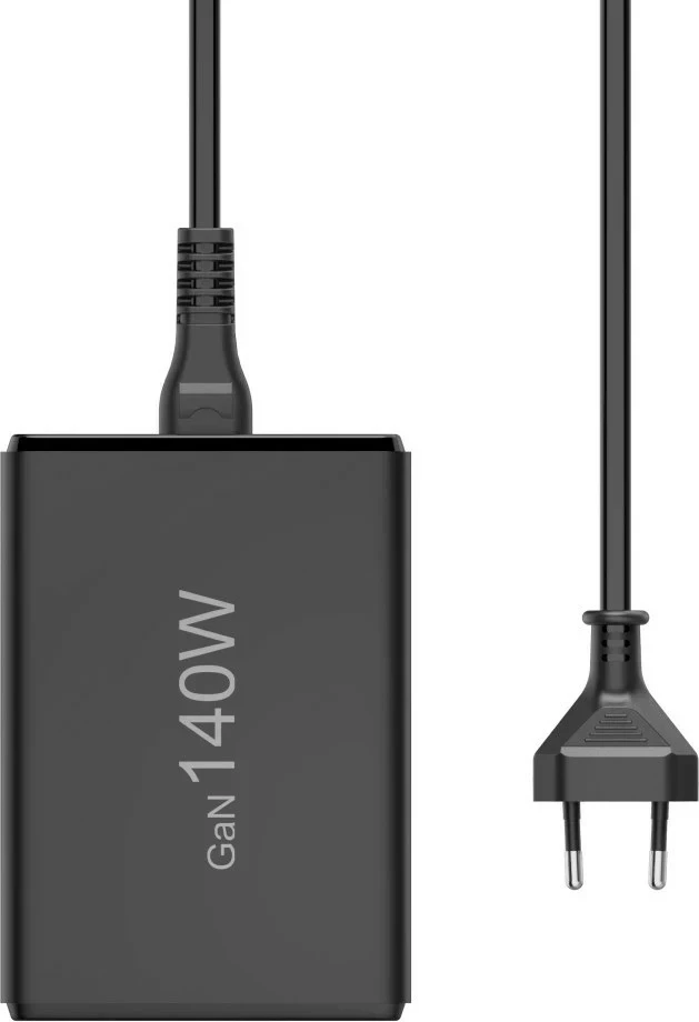 Visoko zmogljiv polnilec 140W GaN Hama, 3x USB-C, 2x USB-A, črn