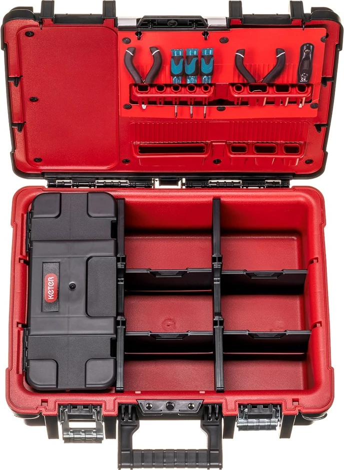 Kovček za orodje Keter 237003, polipropilen, črno/rdeč