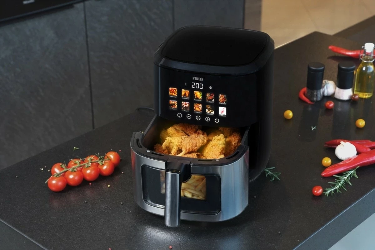 Friteza na vroči zrak N'OVEEN X-LINE AF770, 6,5 L, črno-srebrna