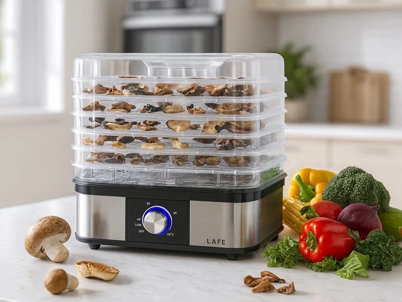 Sušilnik hrane Lafe NutriDry, 5 pladnjev, plastika, srebrn