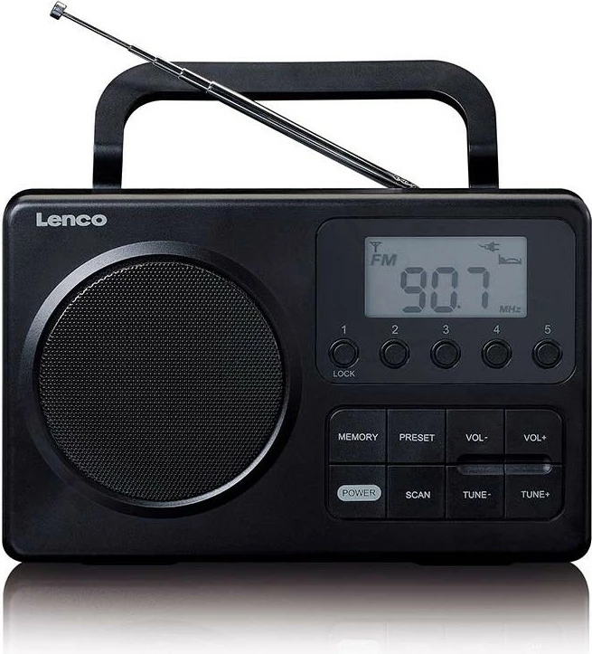 Prenosni radio Lenco MPR-035BK, FM, črn Prenosni radio Lenco MPR-035BK, FM, črn