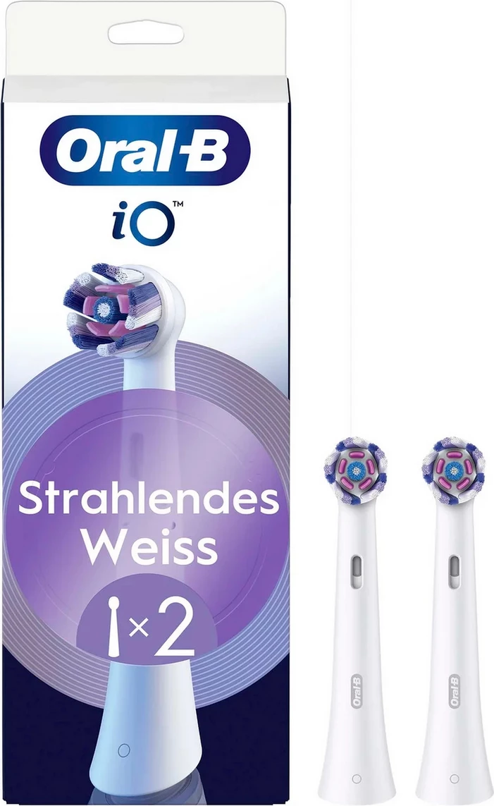 Glava sonične zobne ščetke iO Radiant White, Oral-B 8700216373210, bela, dvojno pakiranje