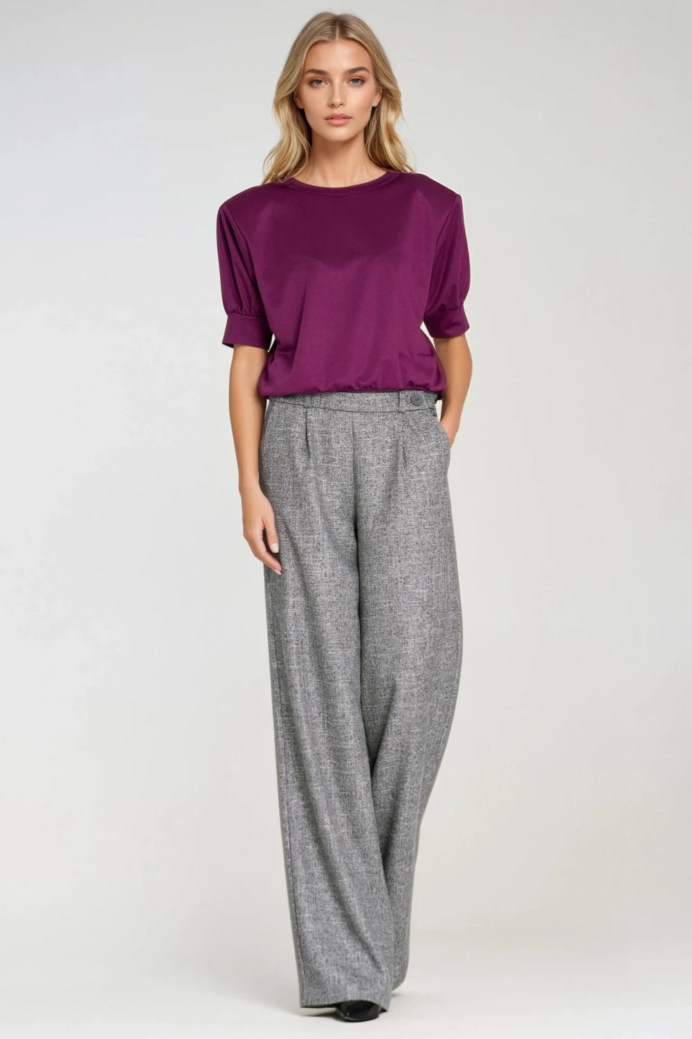 Oversized bluza za ženske Nife 217573, vijolična