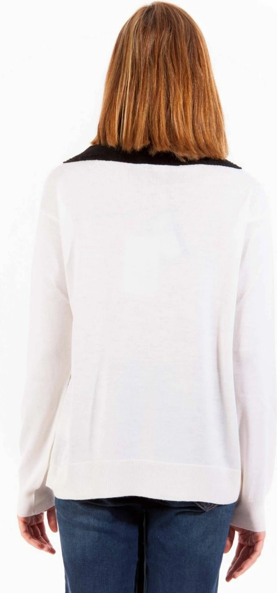 Pletenina LOVE MOSCHINO, ženska, bela