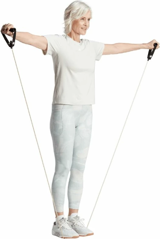 Trening majica za ženske adidas, kremna