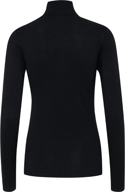 Pletenina za ženske, z zaprto ovratnico, črna, Ichi