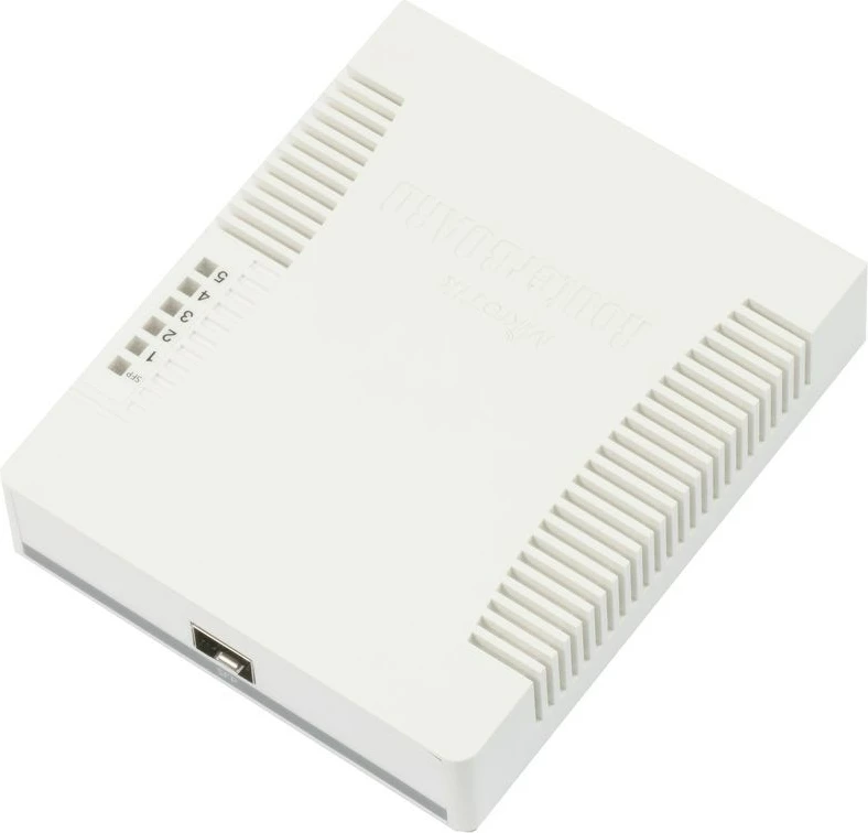 Stikalo MikroTik RB260GS, 5 vrat Gigabit Ethernet, PoE, belo Stikalo MikroTik RB260GS, 5 vrat Gigabit Ethernet, PoE, belo