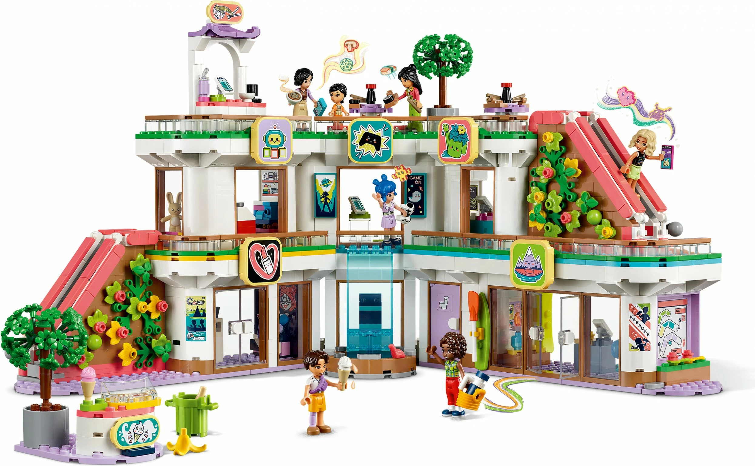Set za gradnjo LEGO Friends 42604 Nakupovalni center Heartlake City, večbarven