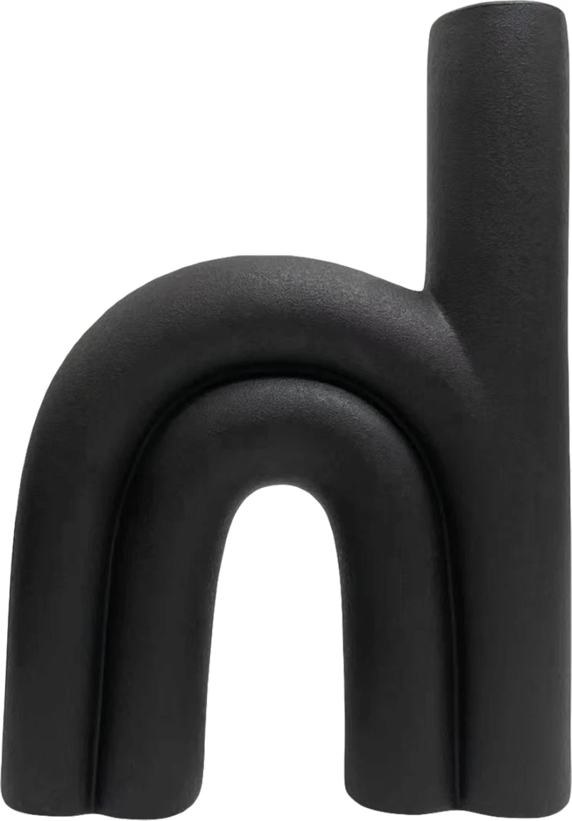 Keramična dekoracija za mizo ARCON FH4638.02 mat črna 25x6x35Hcm