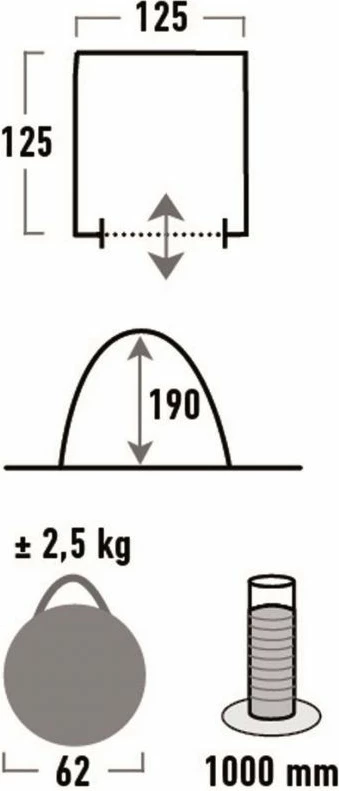 Turistična tenda High Peak, modra