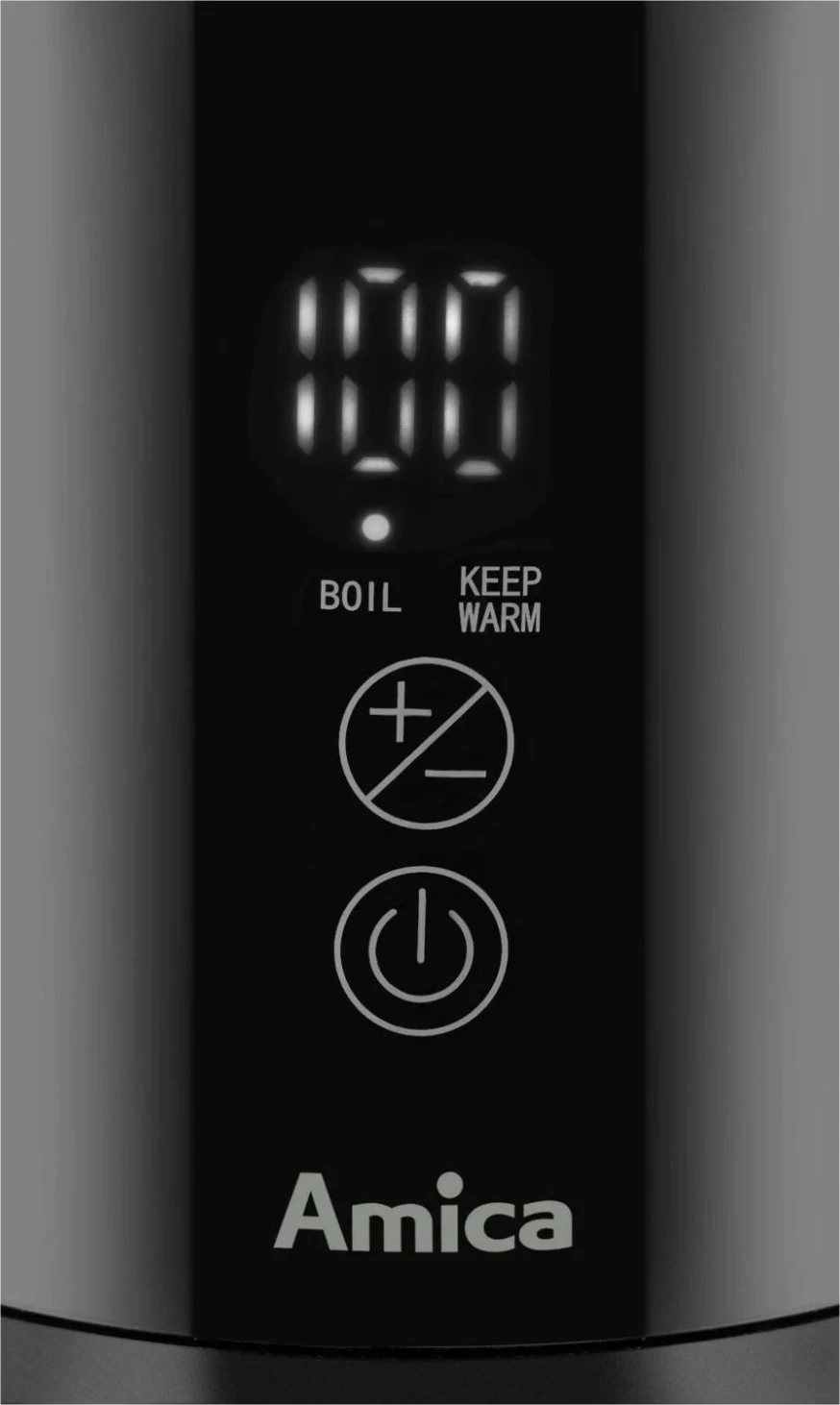 Električni čajnik Amica KF 6012 Digital, 1,5 l, 2200 W, črn