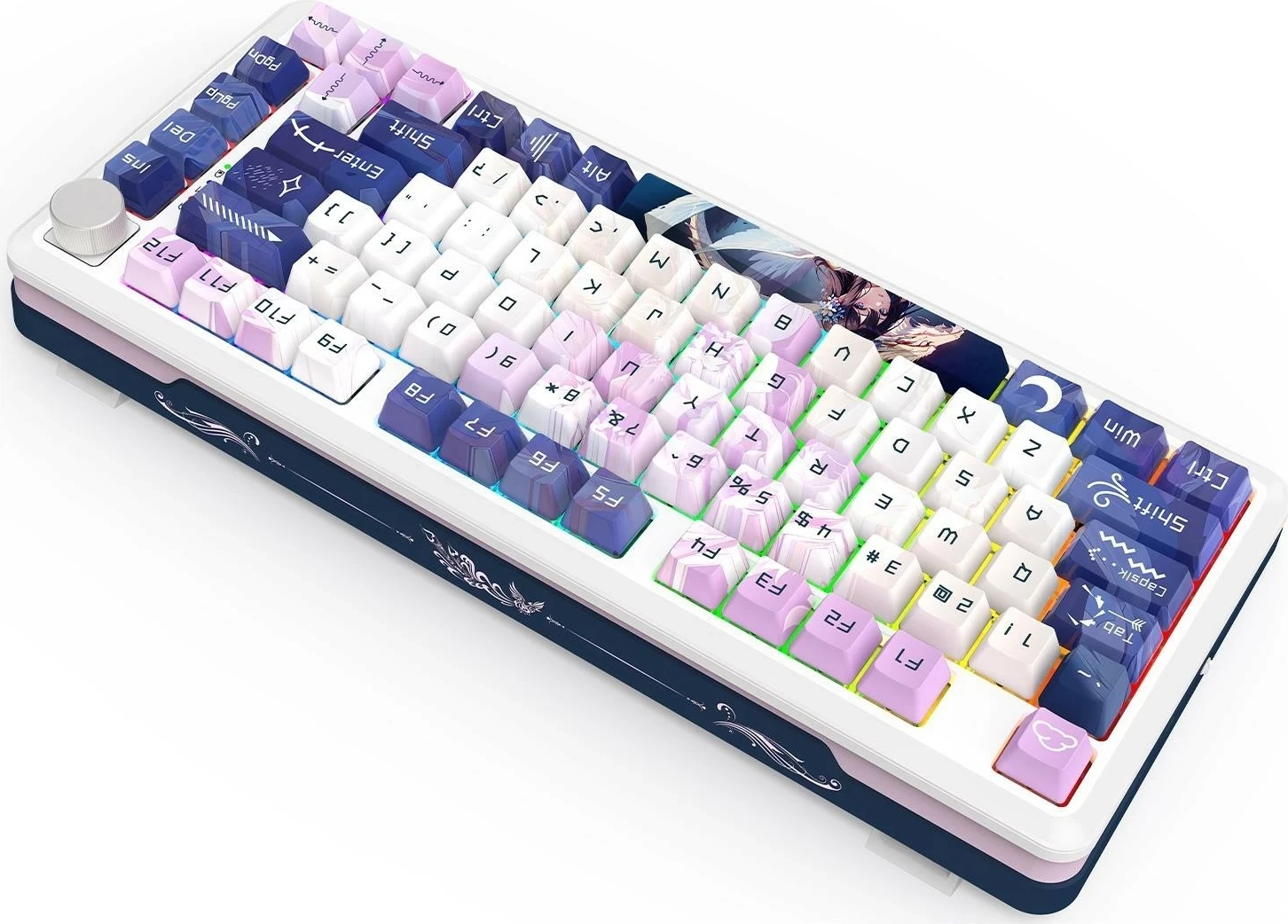 Mehanska brezžična tipkovnica z RGB, Redragon K681ACG-RGB-PRO Cyrus, vijolična