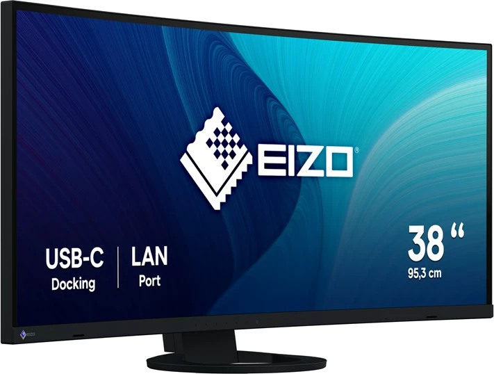UltraWide Quad HD+ ukrivljen monitor, EIZO FlexScan EV3895-BK, 37,5 in, črn