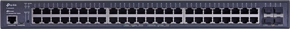 Upravljalni switch TP-Link JetStream, 48 Gigabit portov in 4 10GE SFP+ porti s PoE+