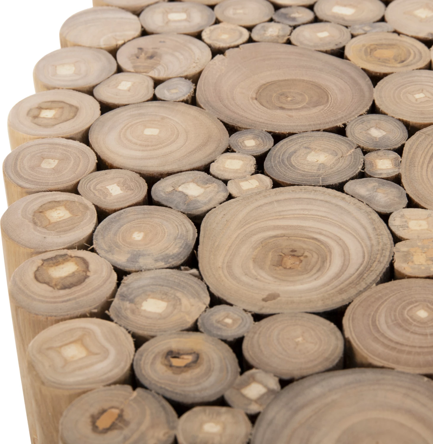 Okrogla klubska miza COOTER FH9863 iz vej TEAK - NARAVNA Φ80x50Hcm