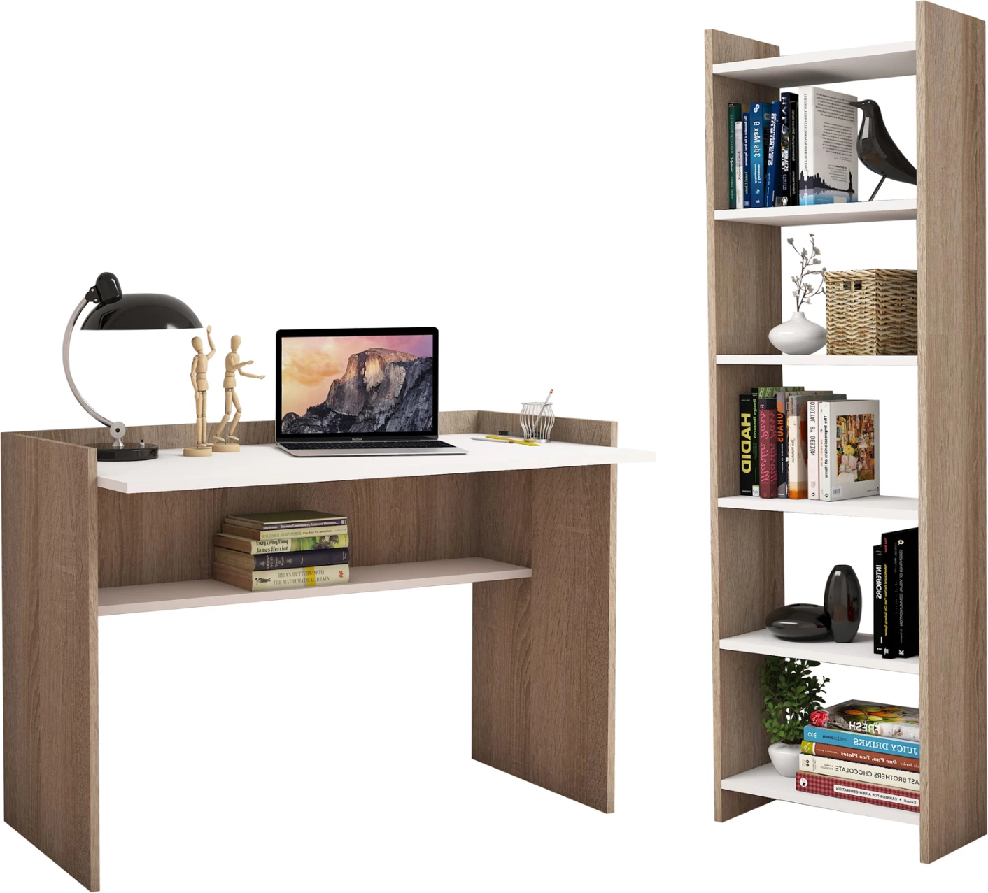 Pisarniški komplet 2 kosa FH11774.12 melamin v sonoma-beli