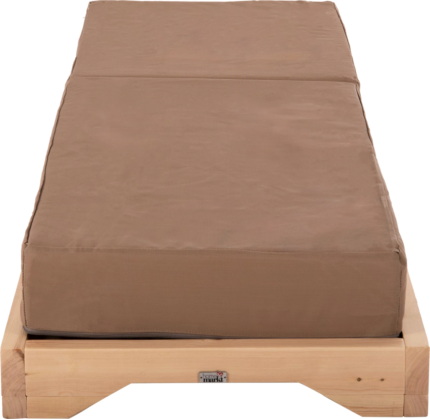 Profesionalni ležalnik za plažo IKARIA FH10623.04 iz borovega lesa v naravni barvi - tekstilene moka - blazina debeline 20 cm