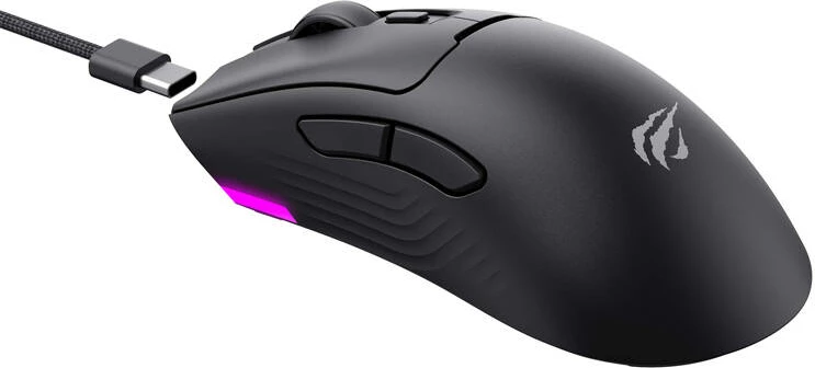 Gaming miška Havit MS966 z žico, RGB, 12.000 DPI, črna