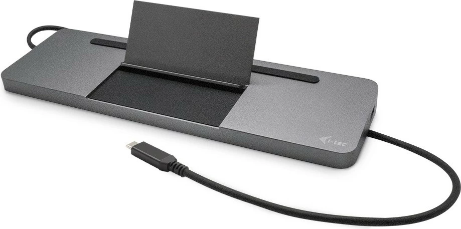 Docking postaja z univerzalnim polnilcem 100 W i-tec C31FLATPRO100, srebrna