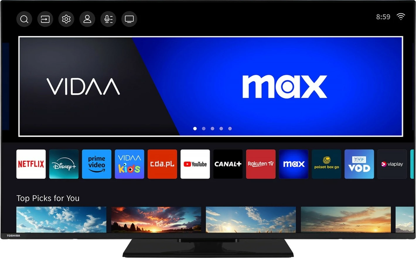 LED televizor 50-palčni, Ultra HD 4K, Smart TV, črn Toshiba 50UV3463DG