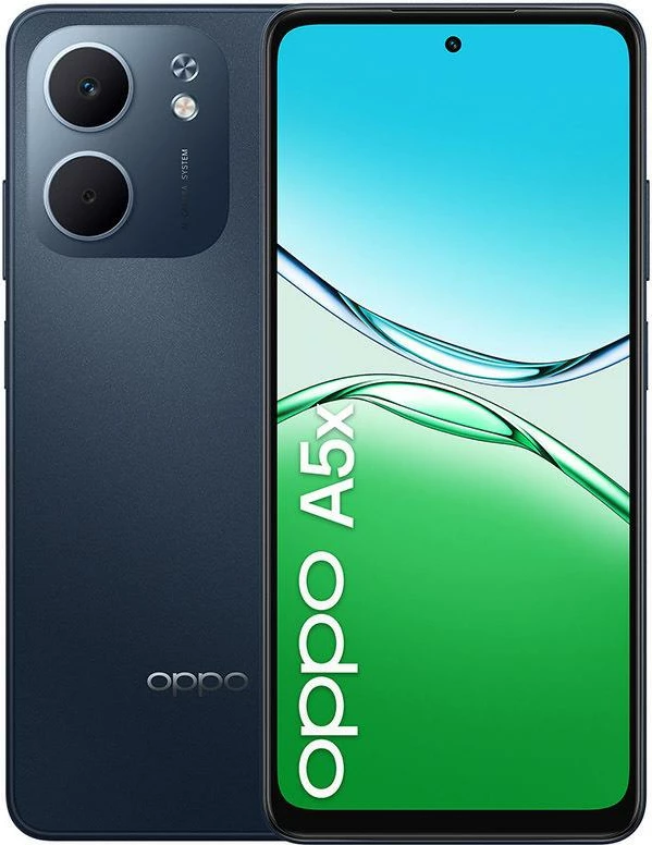 Pametni telefon OPPO A5x, 4 GB, 128 GB, 6,67" črn/moder