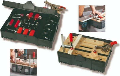 Set stiskal Bessey Schnellspanner-Systainer STC-S-MFT, plastična škatla, črna