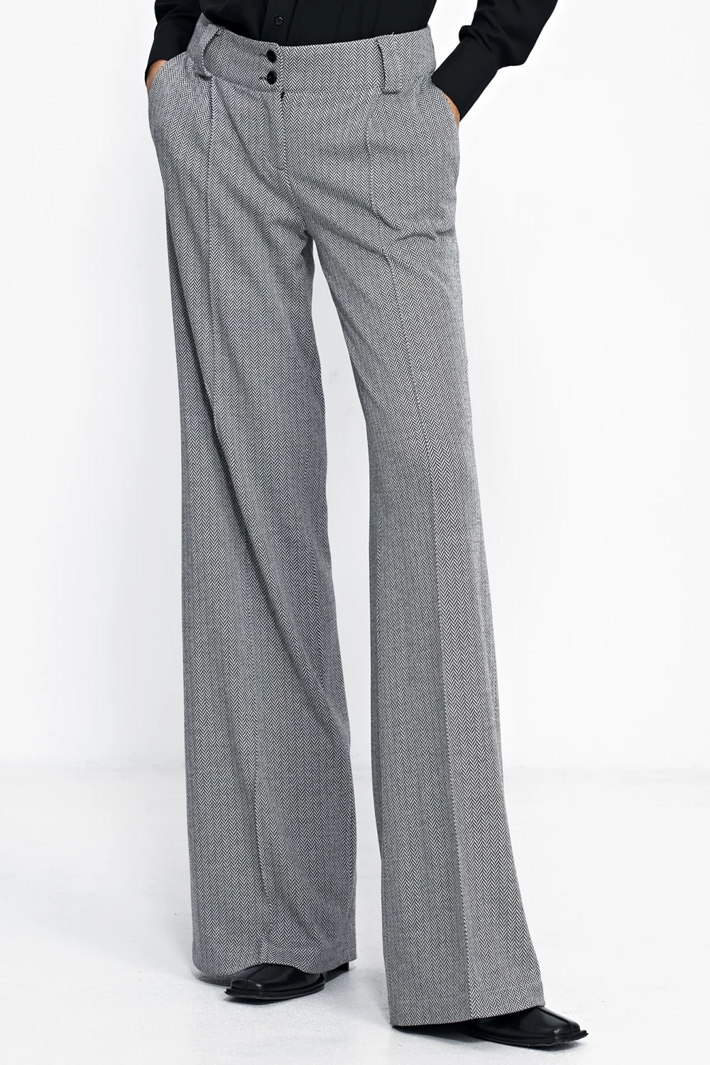 Pantalke široke noge, Nife 184593, črne
