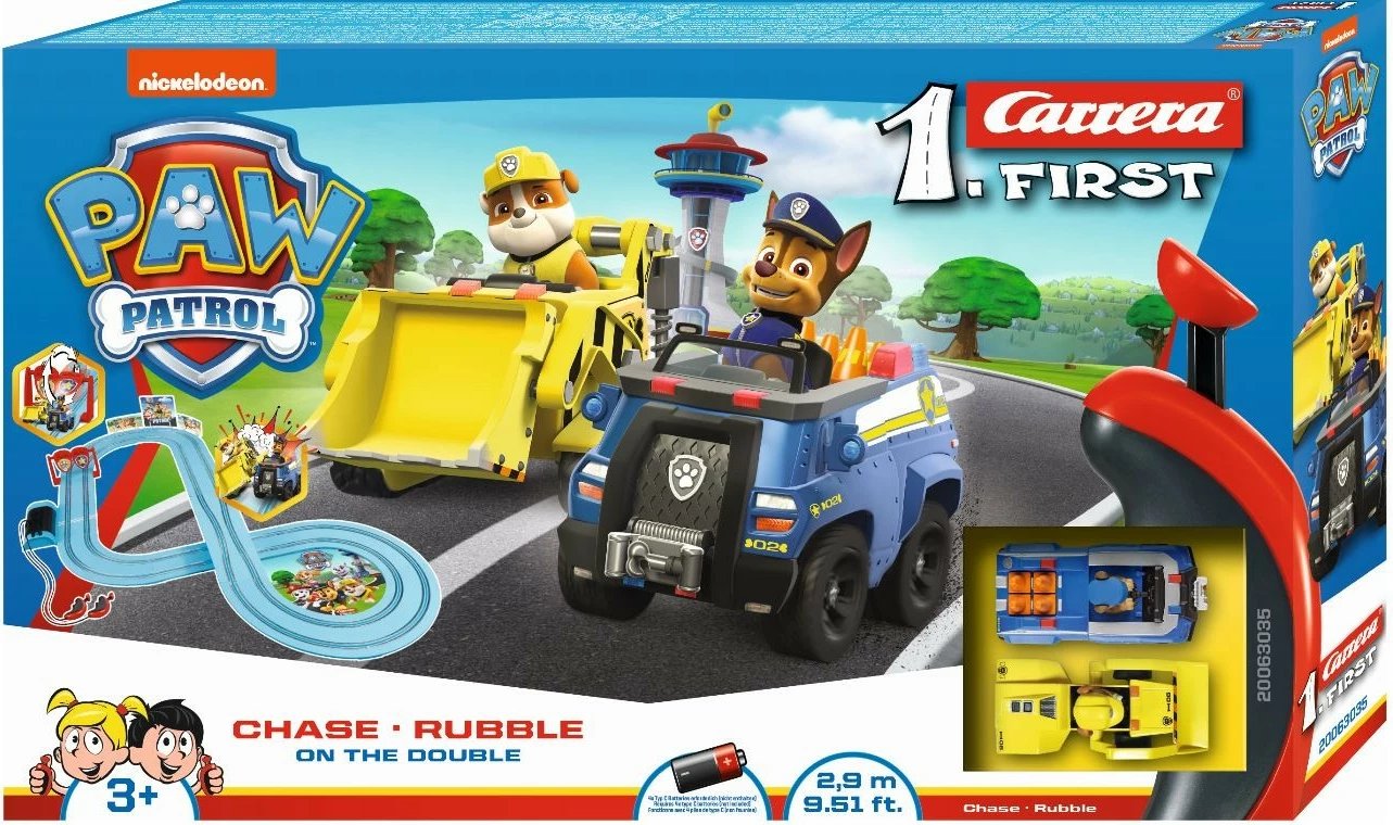 Dirkalni set 2,9 m z likoma Chase in Rubble, Carrera Paw Patrol First