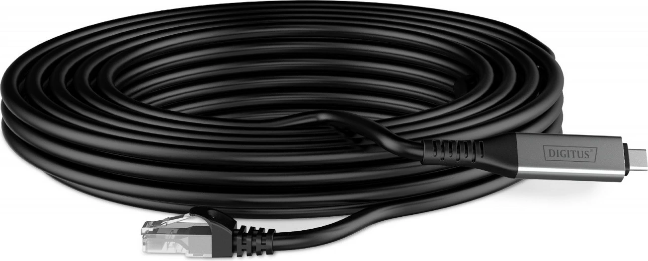 LAN adapter Digitus AK-300601-050-S, USB-C v RJ45, 5 m, črn