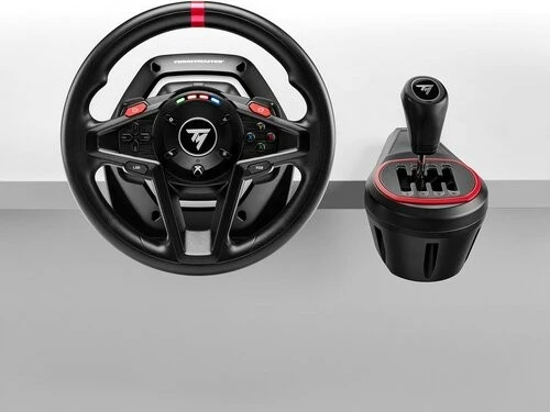 Set volana za igre Thrustmaster T128 Shifter Pack 4460267, 900° Force Feedback, s pedalami in menjalnikom, za PC/Xbox, z ožičenim USB, črn