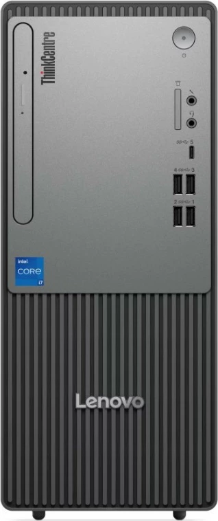Namizni računalnik Lenovo ThinkCentre neo 50t Gen 5 i3-14100, 8 GB RAM, 256 GB SSD, Windows 11 Pro, črn, z miško in tipkovnico