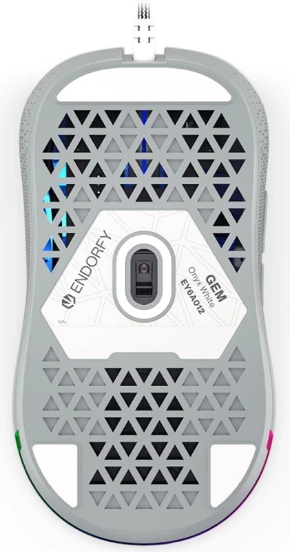 Žični RGB miš, Endorfy GEM OWH PMW3325, bela