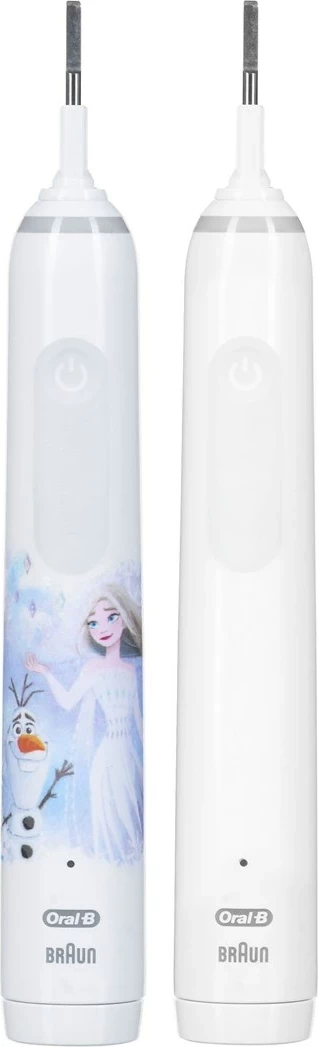 Električne zobne ščetke za odrasle in otroke Braun Oral-B Pro 3 3000 White + Oral-B Junior Frozen 6+, 2 kosa, bela