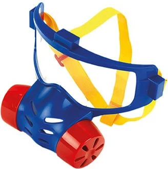 Zaščitna maska gasilca za igro, Klein 8930, plastika, za otroke 3+, modra/rdeča/rumena