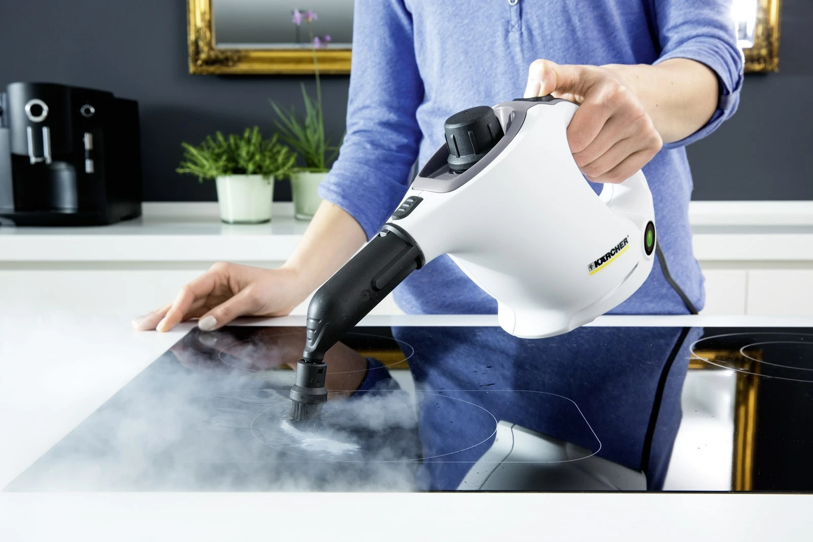 Parni čistilec Kärcher SC 1, 1200 W, črn in bel
