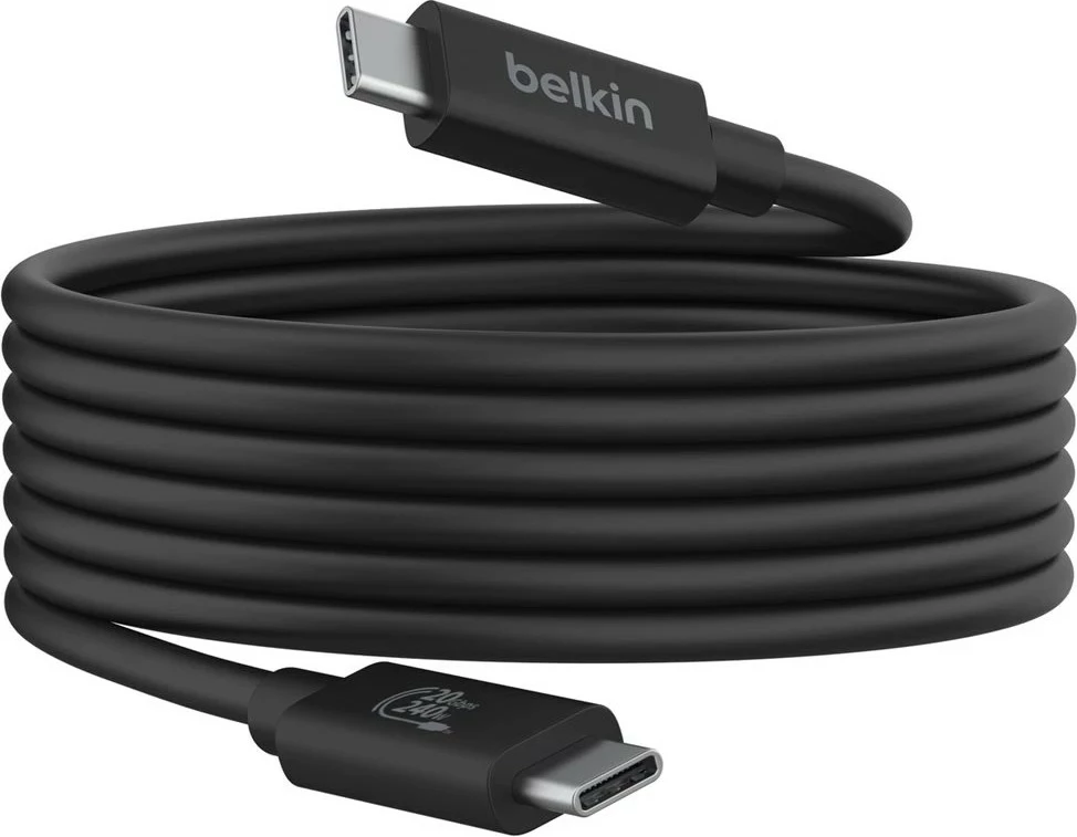 USB4 kabel, Belkin INZ004BT2MBK, 2 m, USB C, 20 Gbit/s, črn