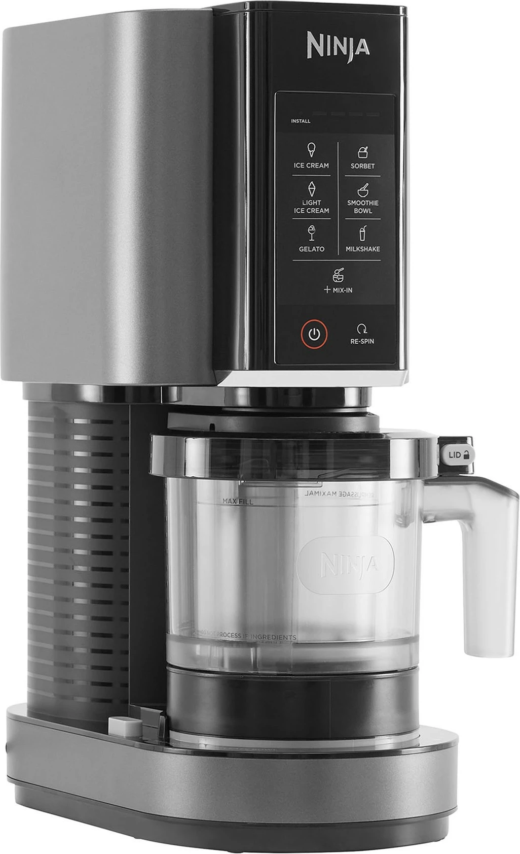 Tradicionalni aparat za sladoled Ninja NC300EU, 1,4 L, 3 sklede, črn, srebrn