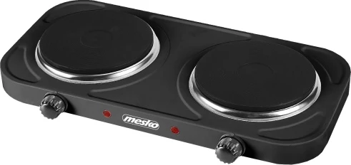 Električni štedilnik z dvema kuhalnima ploščama Adler MS6509, 2000 W, črn