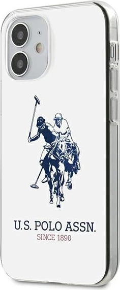 Zaščitni ovitek za iPhone 12 mini (5,4"), U.S. Polo Assn. USHCP12STPUHRWH, sijajen veliki logotip, bel