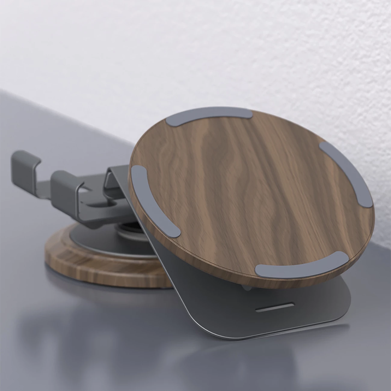 Držalo za telefon Dudao F17M, kovinsko, 360°, sivo