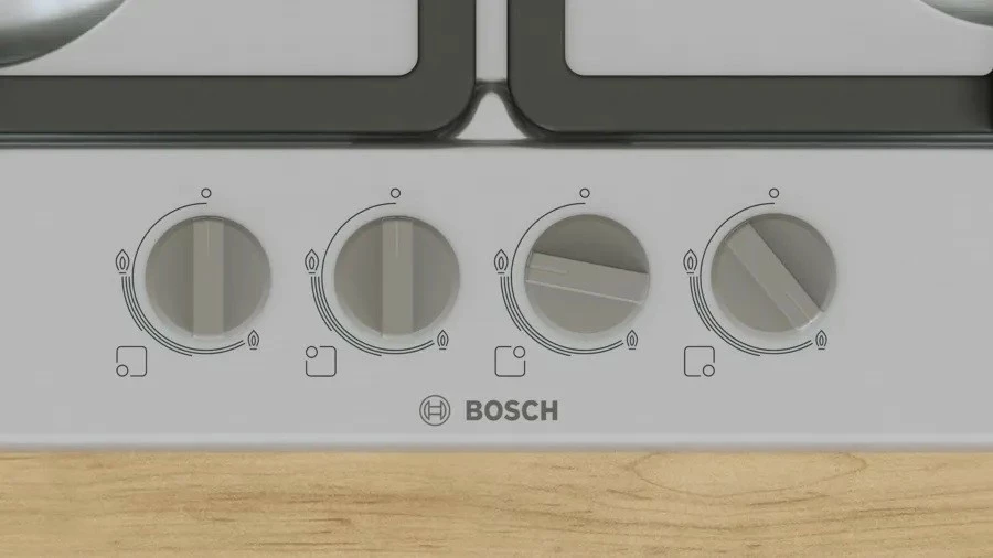 Plinska kuhalna plošča, Bosch PGH6B5K90, inox, 4 kuhališča Plinska kuhalna plošča, Bosch PGH6B5K90, inox, 4 kuhališča
