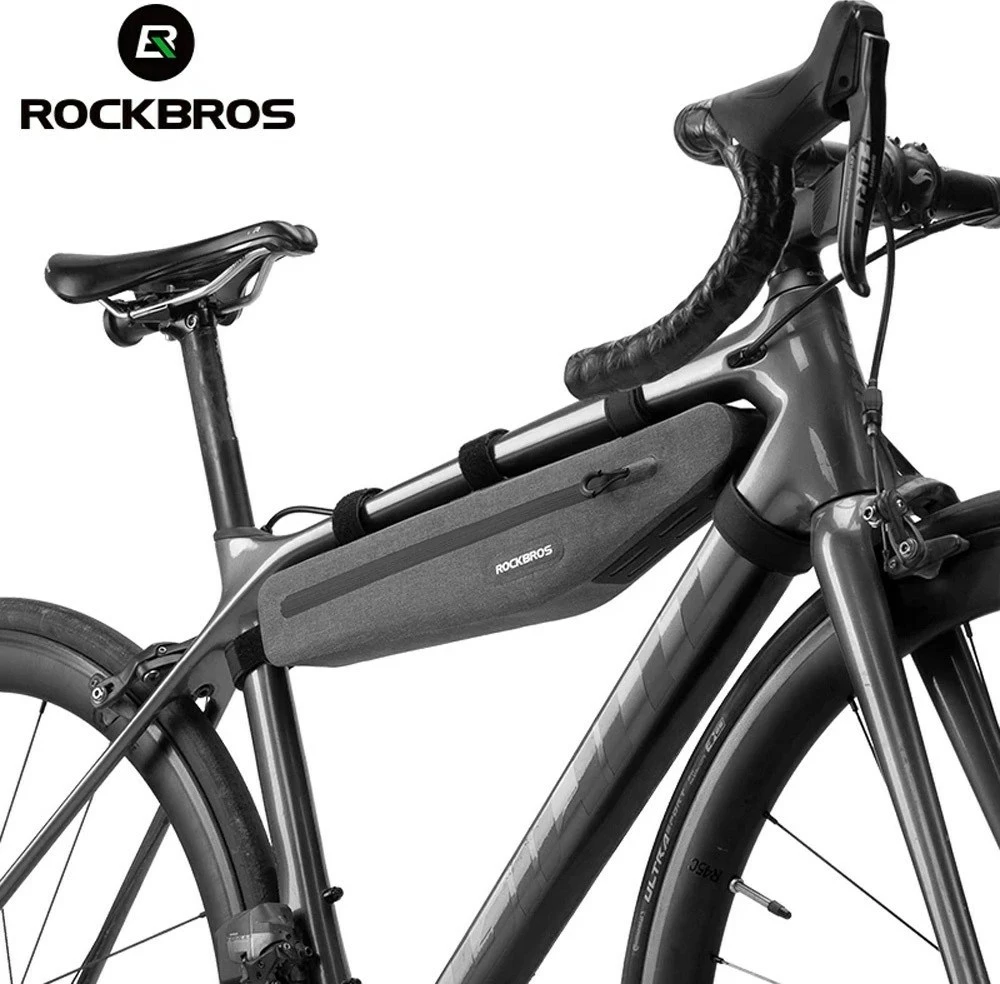 Kolesna okvirna torba Rockbros AS-052, poliester, siva, vodoodporna