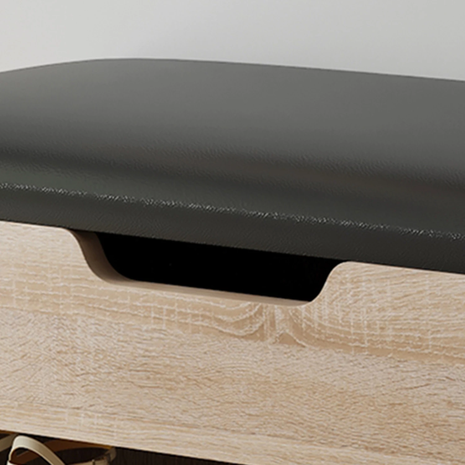 Stojalo za čevlje z sedežem ROMIR FH2477.01 iz melamina v sonoma-rjavi barvi 60x30x44H cm