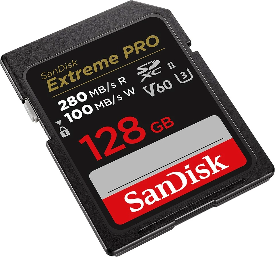 Kartica pomnilnika Sandisk Extreme PRO 128GB SDXC UHS-II, 280 MB/s, črna Kartica pomnilnika Sandisk Extreme PRO 128GB SDXC UHS-II, 280 MB/s, črna