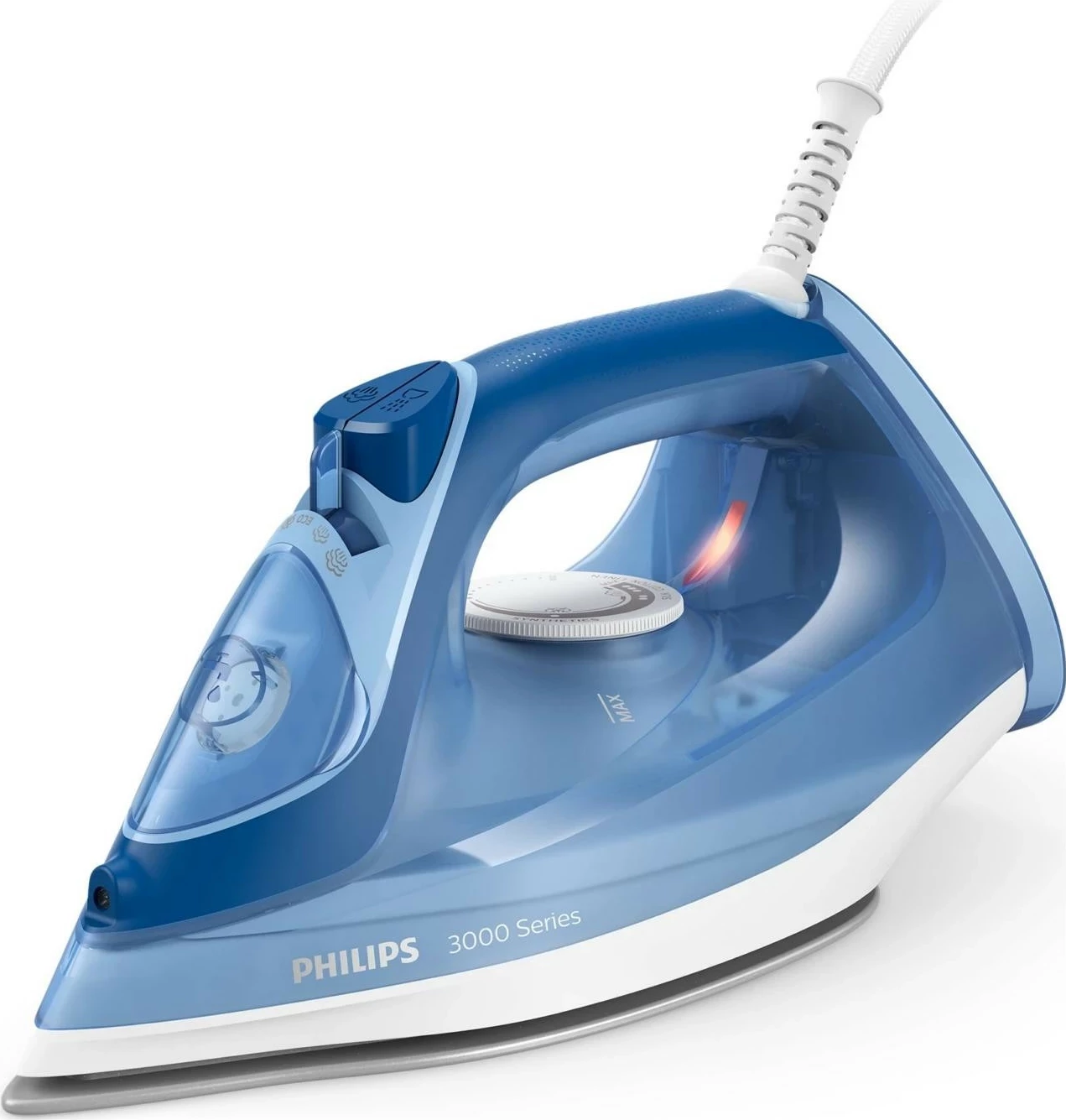 Parni likalnik 2400 W, keramična plošča, modra - Philips 3000 DST3031/20
