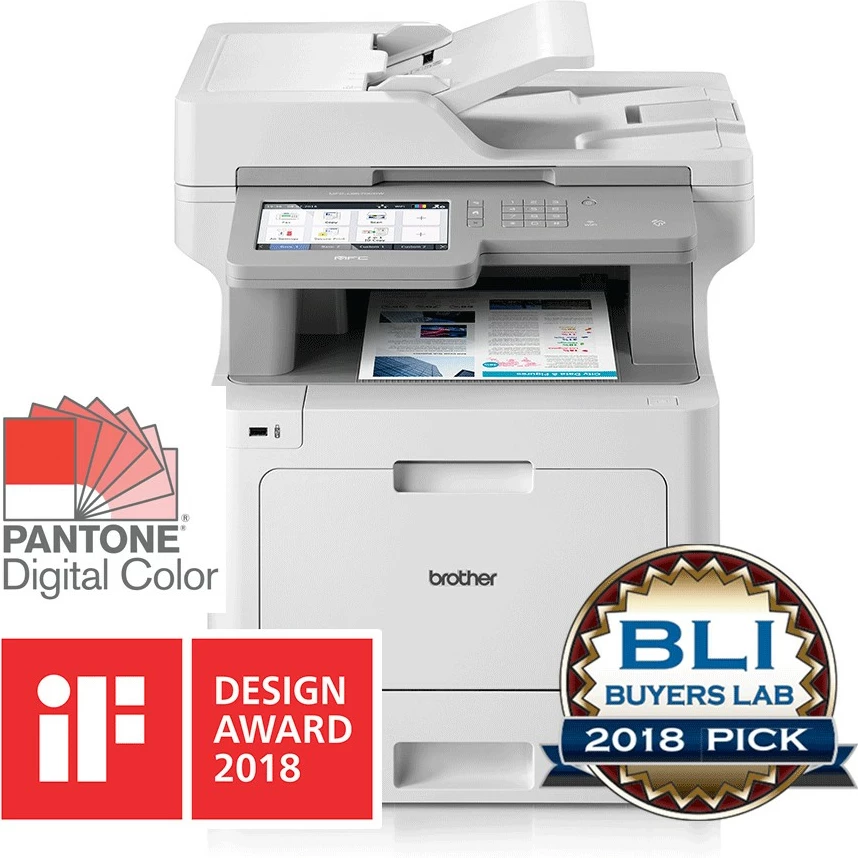 Barvni laserski večfunkcijski tiskalnik, Brother MFC-L9570CDW, A4, WiFi, zaslon na dotik, bel