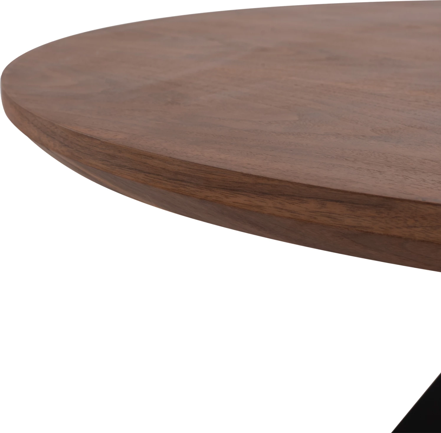 Okrogla jedilna miza z MDF vrhom v furnirju oreha, FH9307.02, Φ120x75 cm