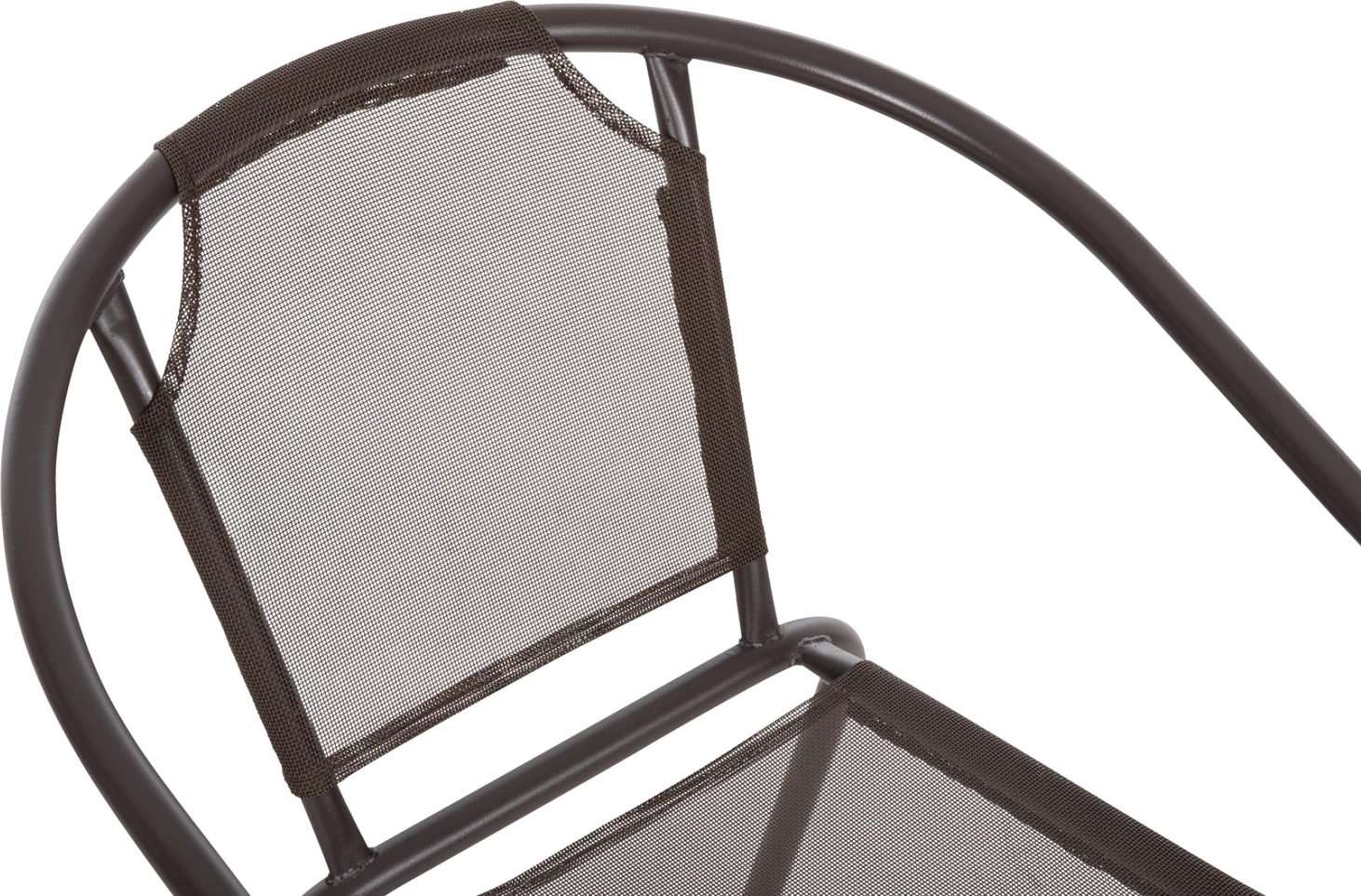 Vrtni naslanjač LEDAN FH5977.02 kovina in tekstilen v rjavi barvi 55x58x72H cm