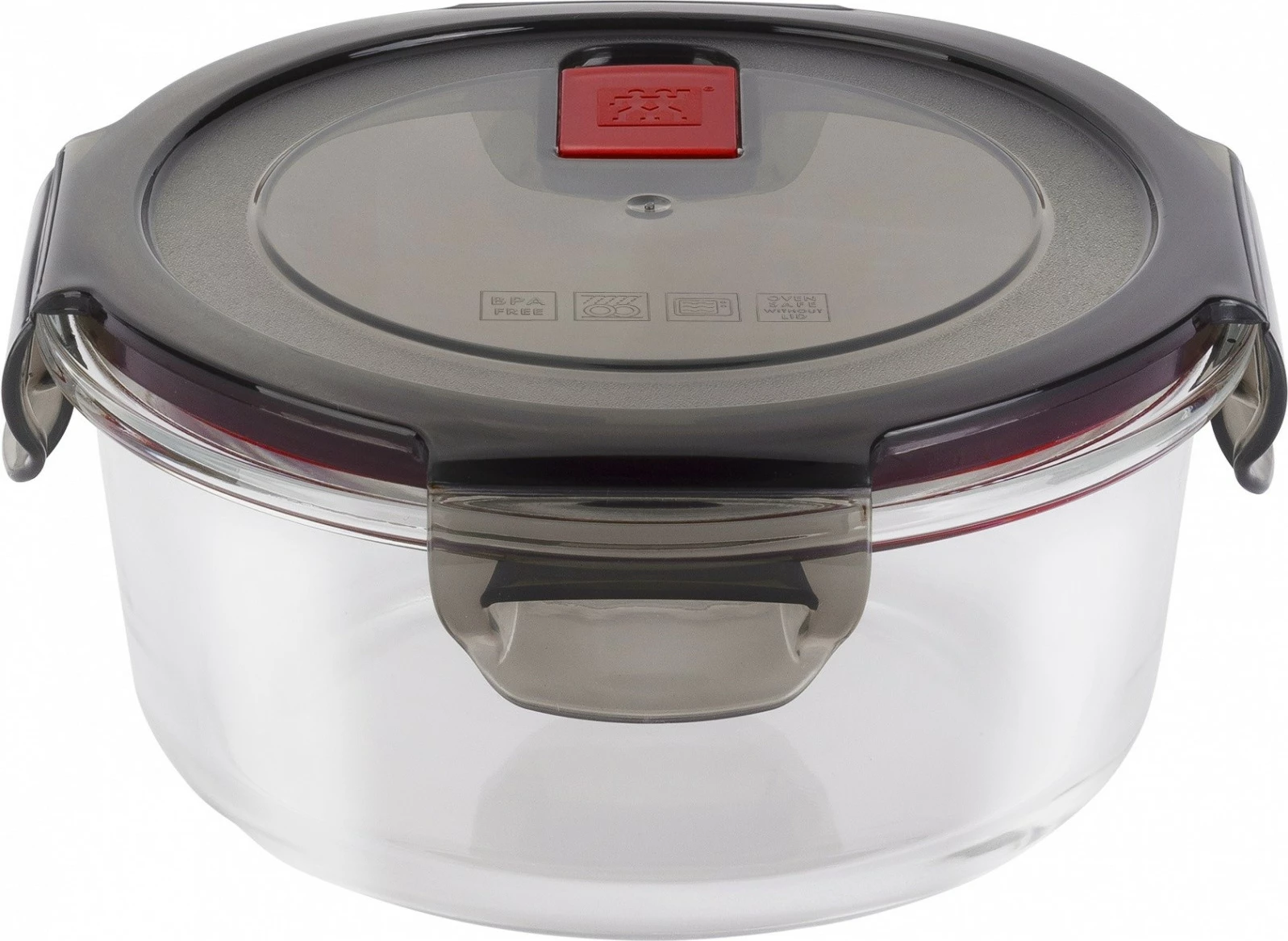 Steklena posoda za živila Zwilling Gusto 600 ml, črna/rdeča/prosojna