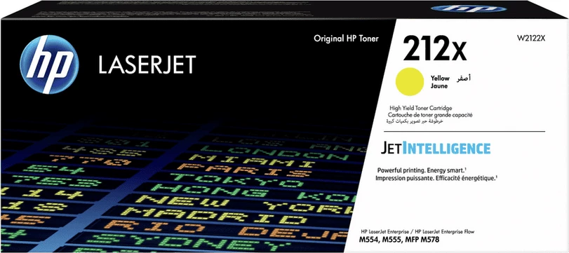 Toner kartuša, visok izkoristek 10.000 strani, rumena - HP 212X (W2122X) XL
